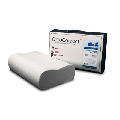 Анатомическая подушка с эффектом памяти Ortocorrect Classic XXL (54*34 см, валики 14/16 см)